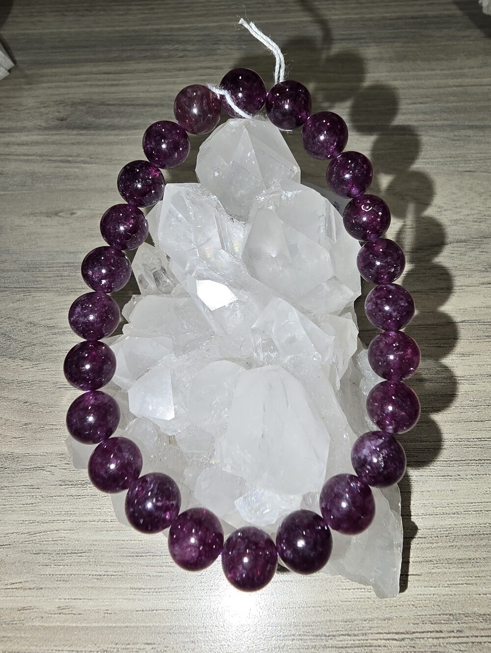 Purple Obsidian Bead Stretch Bracelet - Women’s Jewelry